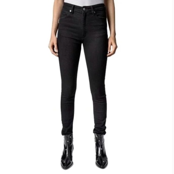 Zadig & Voltaire Black Eros Skinny Jeans - Picture 1 of 9
